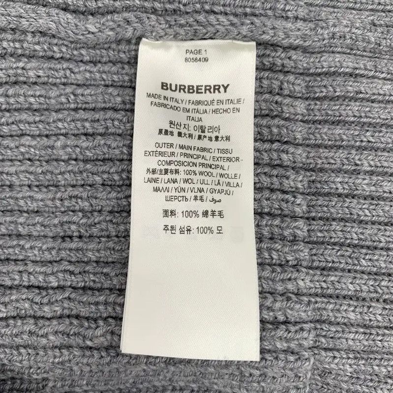 Burberry Burberry Gray Wool Knit Sweater with Logo Size M / US 6-8 / IT 42-44 - 6 Thumbnail
