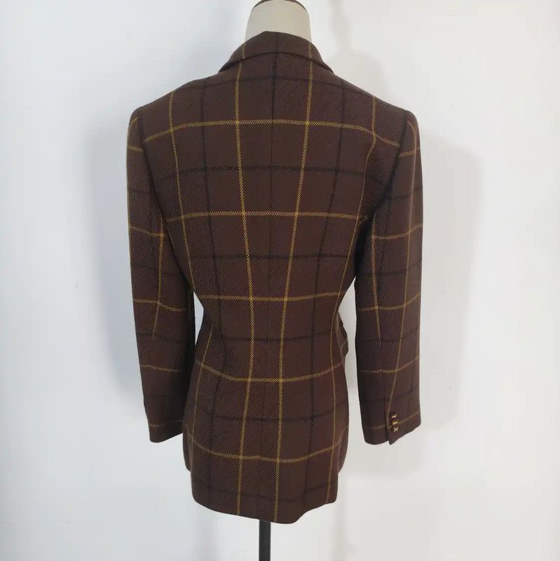 Burberry Burberry Coffee Check Wool Long Sleeve Cardigan Size M / US 6-8 / IT 42-44 - 6 Thumbnail