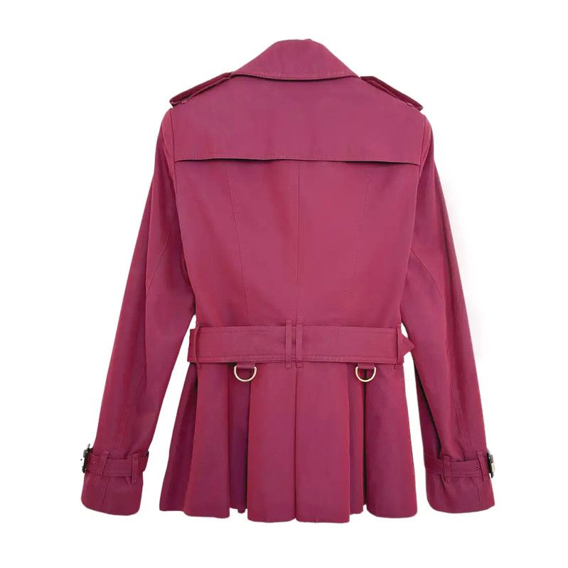 Burberry Burberry Pink Cotton Short Trench Coat Size XS / US 0-2 / IT 36-38 - 2 Thumbnail