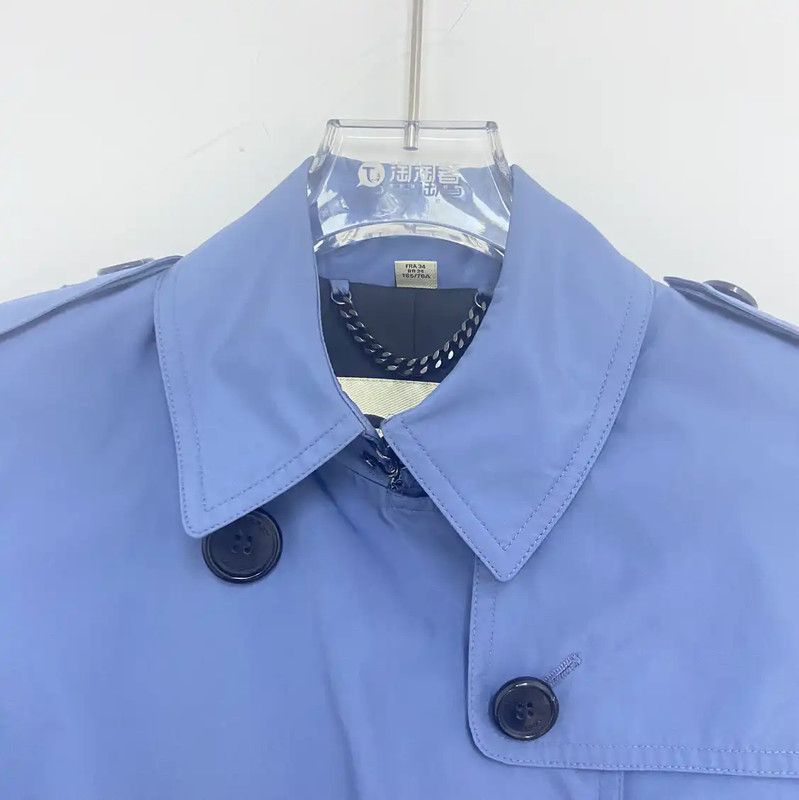 Burberry Burberry Women's Blue Polyester Spring Trench Coat Size S / US 4 / IT 40 - 3 Thumbnail