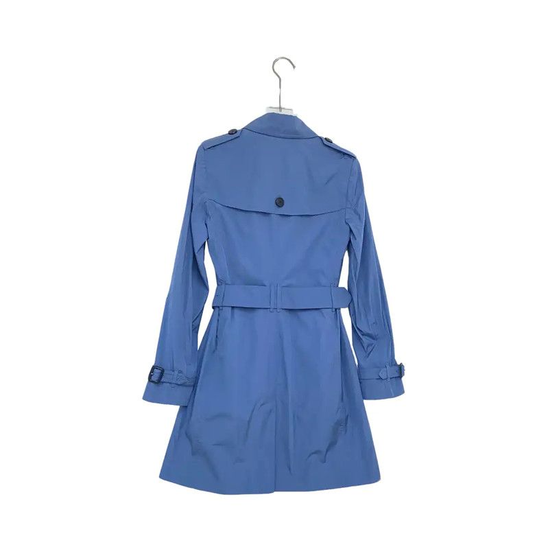 Burberry Burberry Women's Blue Polyester Spring Trench Coat Size S / US 4 / IT 40 - 2 Thumbnail