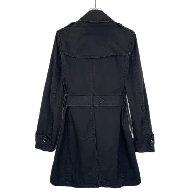 Burberry Burberry Women's Black Cotton Trench Coat Size XS / US 0-2 / IT 36-38 - 2 Thumbnail