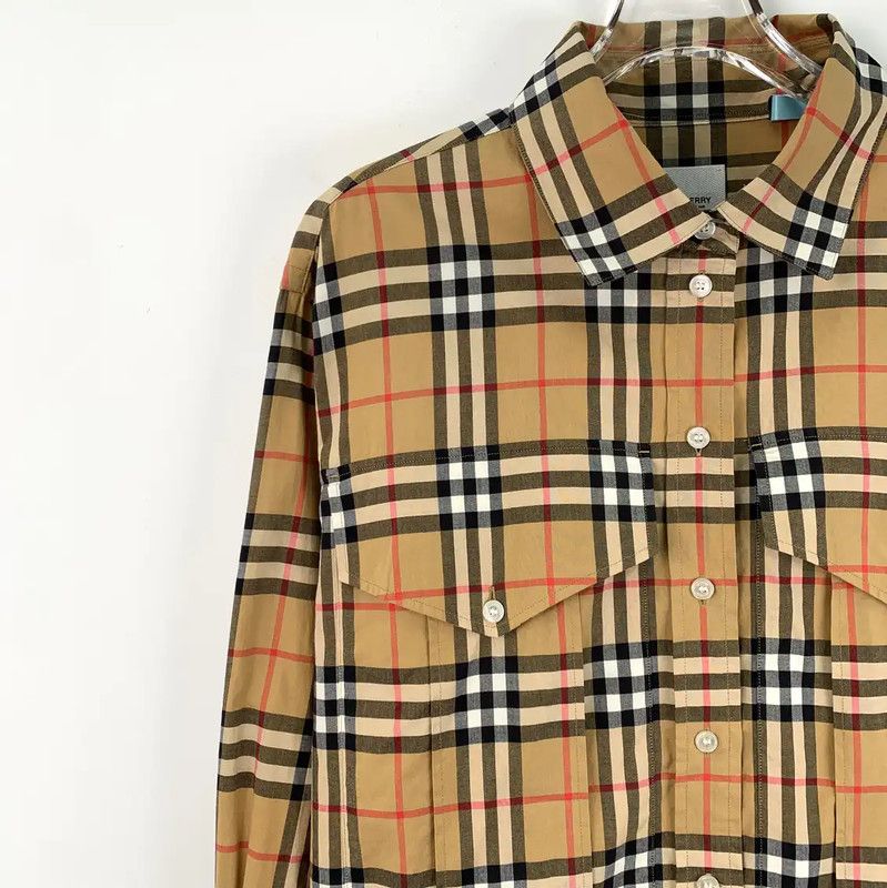 Burberry Burberry Brown Cotton Women’s Shirt Size S / US 4 / IT 40 - 3 Thumbnail