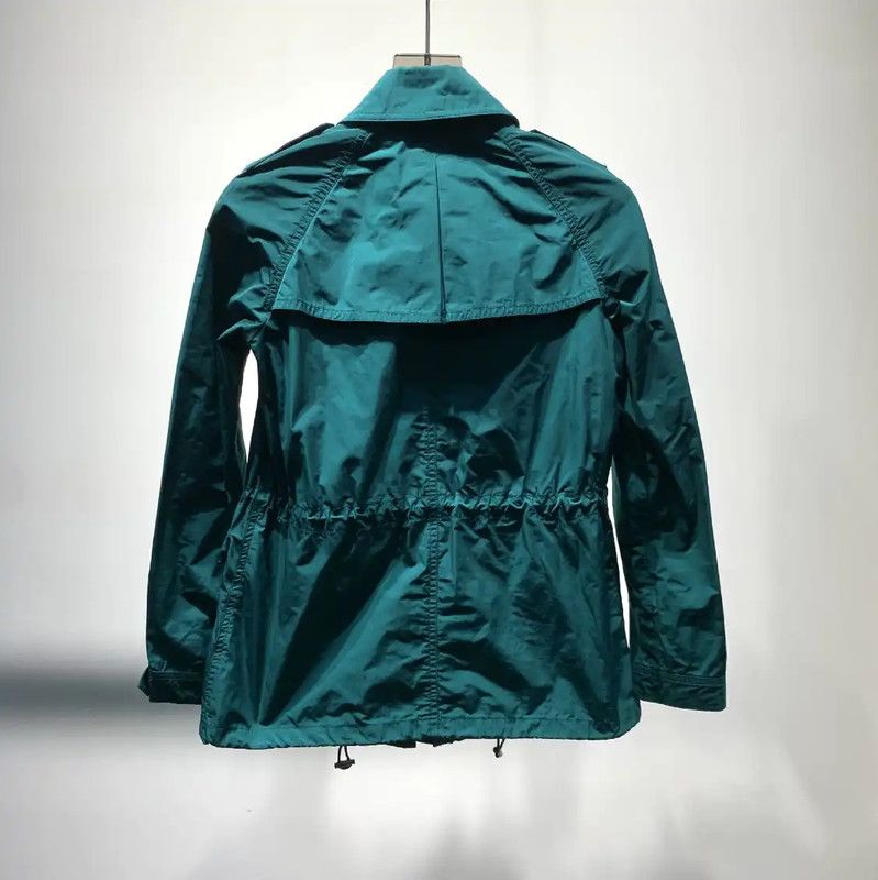 Burberry Burberry Green Cotton Women's Trench Coat Size ONE SIZE - 7 Thumbnail