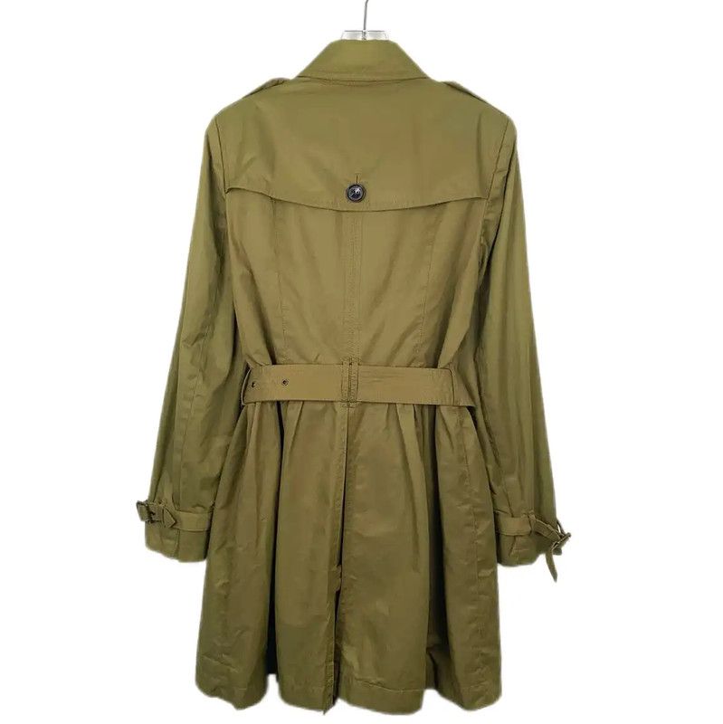 Burberry Burberry Green Cotton Women's Trench Coat Size M / US 6-8 / IT 42-44 - 2 Thumbnail