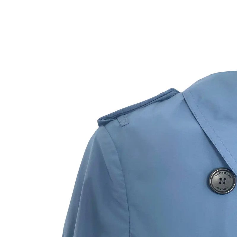 Burberry Burberry Women's Short Blue Cotton Trench Coat Size XS / US 0-2 / IT 36-38 - 3 Thumbnail