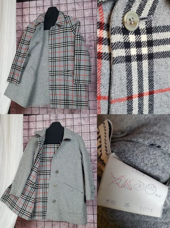 Burberry Burberry Women's Grey Wool Reversible Coat Size S / US 4 / IT 40 - 2 Thumbnail