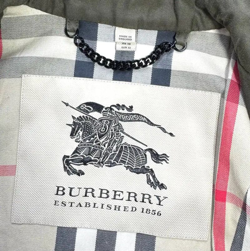 Burberry Burberry Women's Wool Coat in Dark Khaki Size XS / US 0-2 / IT 36-38 - 4 Thumbnail