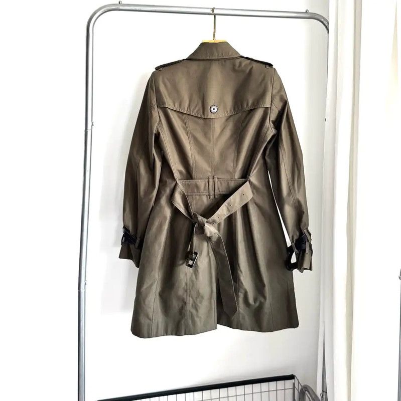 Burberry Burberry Women's Wool Coat in Dark Khaki Size XS / US 0-2 / IT 36-38 - 3 Thumbnail