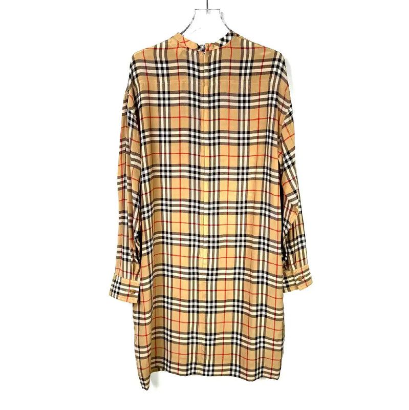 Burberry Burberry Khaki Silk Dress for Women Size L / US 10 / IT 46 - 2 Thumbnail