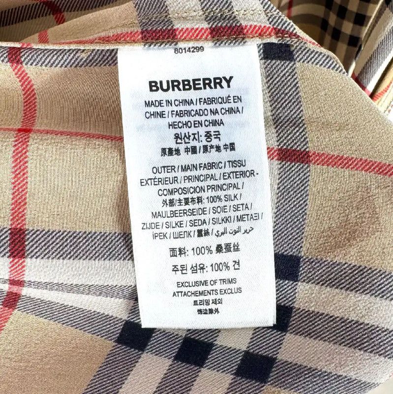 Burberry Burberry Khaki Silk Dress for Women Size L / US 10 / IT 46 - 5 Thumbnail