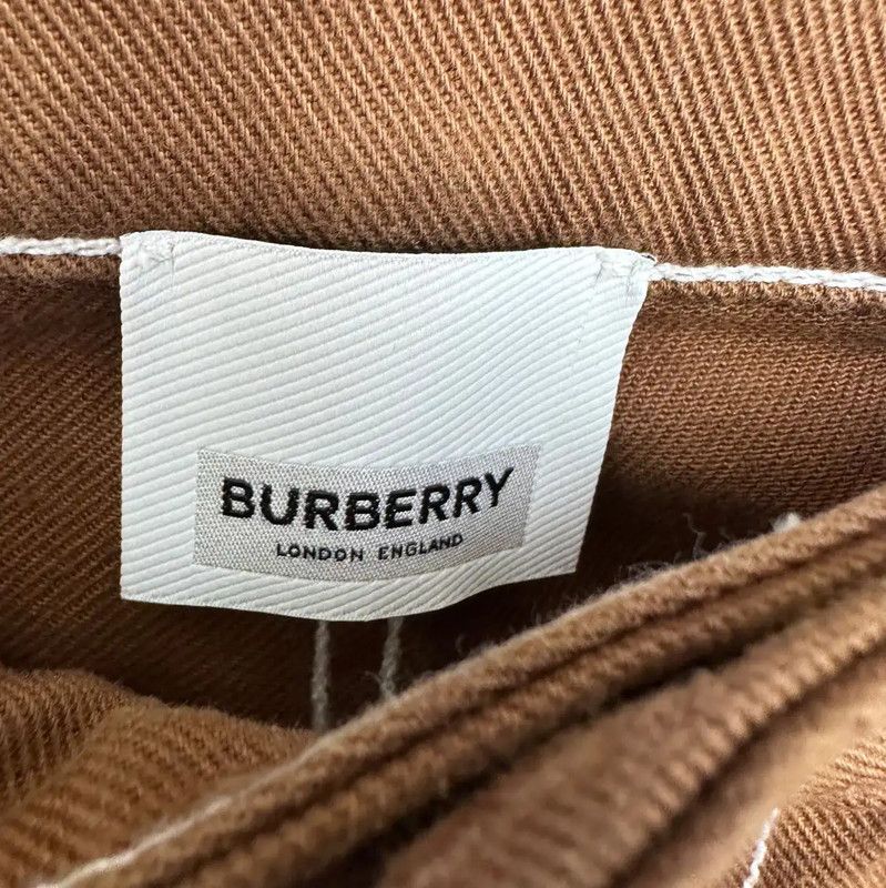 Burberry Burberry Women's Khaki Denim Pants Size 23" - 4 Thumbnail