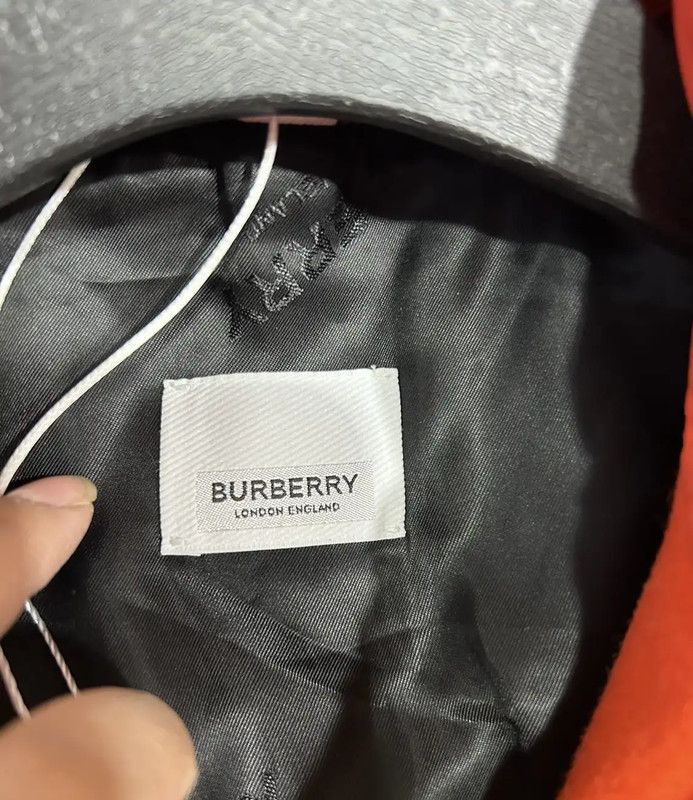 Burberry Burberry Orange Wool Long Coat for Women Size L / US 10 / IT 46 - 4 Thumbnail