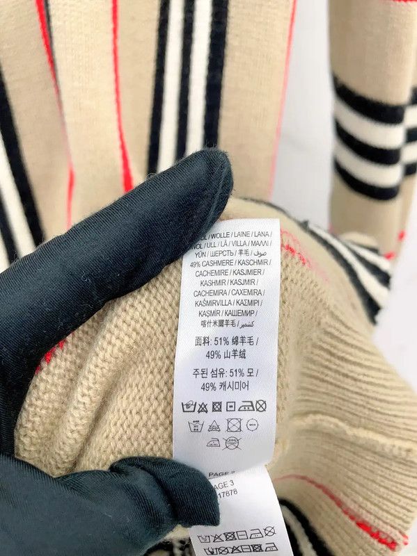 Burberry Burberry Khaki Wool Long Sleeve Knit Sweater Size S / US 4 / IT 40 - 7 Thumbnail