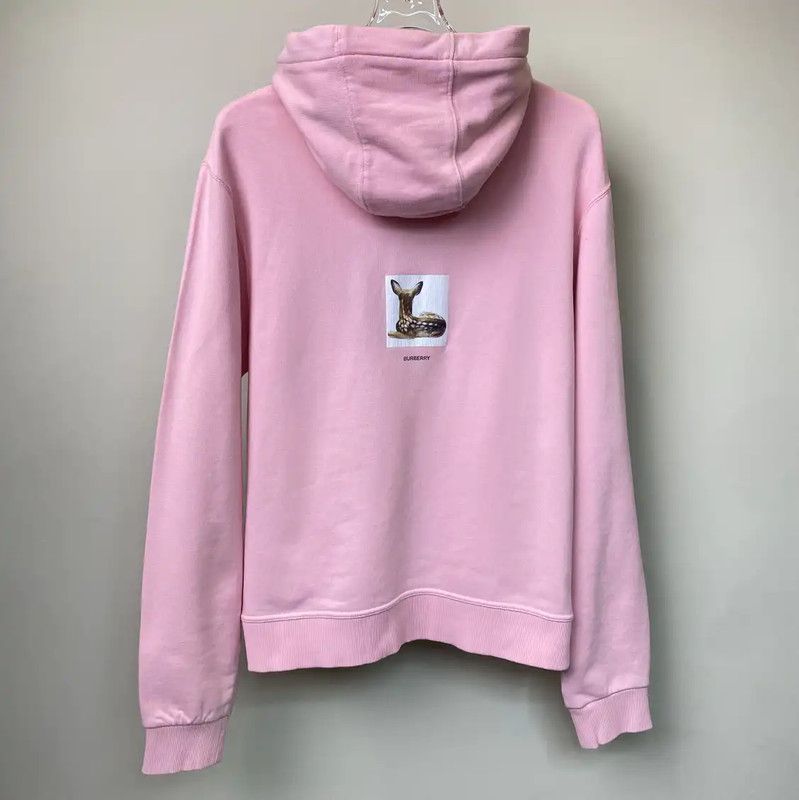 Burberry Burberry Pink Cotton Women's Hoodie Size L / US 10 / IT 46 - 2 Thumbnail