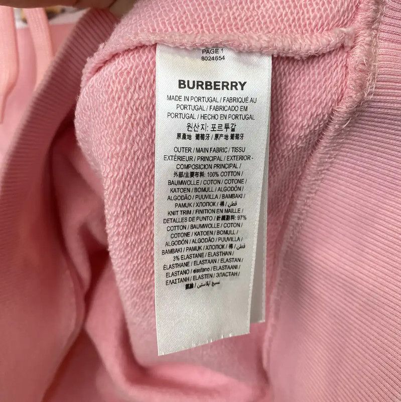 Burberry Burberry Pink Cotton Women's Hoodie Size L / US 10 / IT 46 - 6 Thumbnail