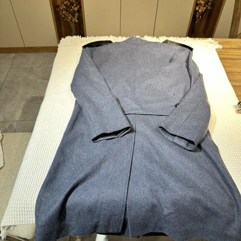 Burberry Burberry Blue Wool Long Coat for Women Size S / US 4 / IT 40 - 2 Thumbnail