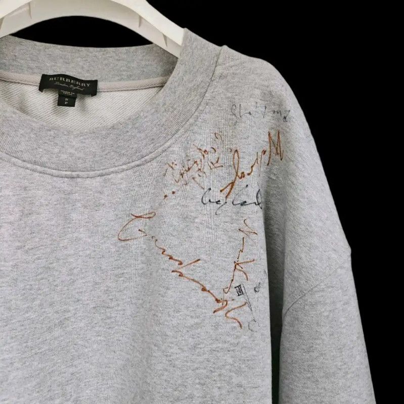 Burberry Burberry Gray Animal Print Cropped Sweatshirt Size ONE SIZE - 9 Thumbnail