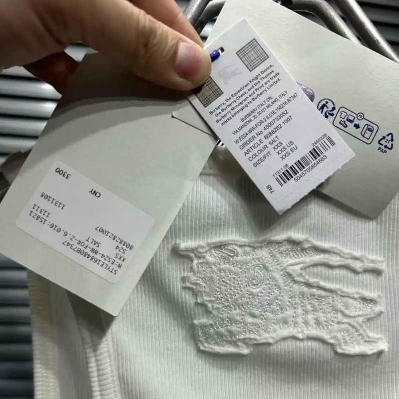 Burberry Burberry White Cotton Summer T-Shirt Size XXS / US 00 / IT 34 - 2 Thumbnail