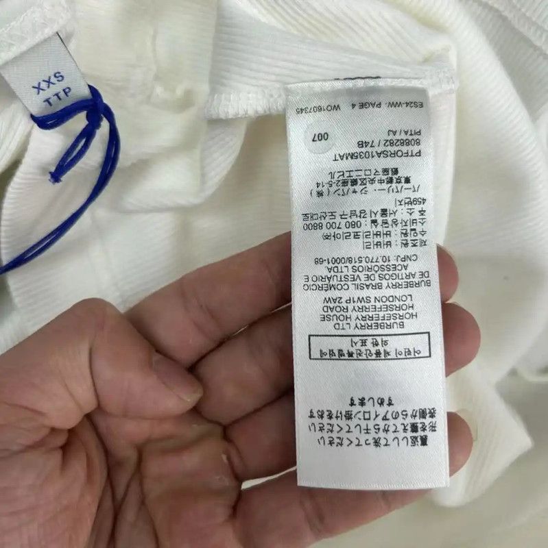 Burberry Burberry White Cotton Summer T-Shirt Size XXS / US 00 / IT 34 - 3 Thumbnail