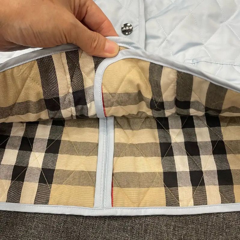 Burberry Burberry Light Blue Quilted Cotton Jacket Size M / US 6-8 / IT 42-44 - 6 Thumbnail