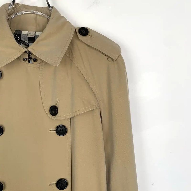 Burberry Burberry Women's Khaki Cotton Trench Coat Size S / US 4 / IT 40 - 3 Thumbnail