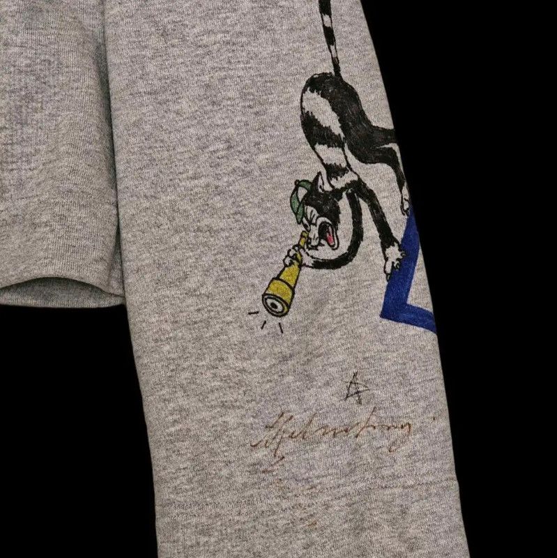 Burberry Burberry Gray Cropped Sweatshirt with Graphic Design Size L / US 10 / IT 46 - 7 Thumbnail