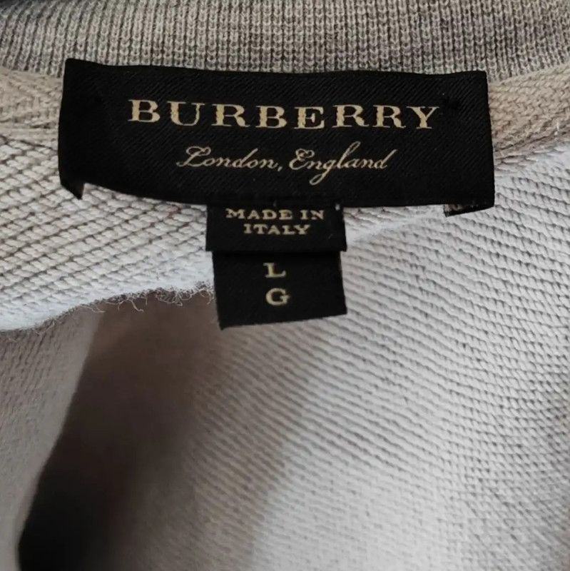 Burberry Burberry Gray Cropped Sweatshirt with Graphic Design Size L / US 10 / IT 46 - 9 Thumbnail