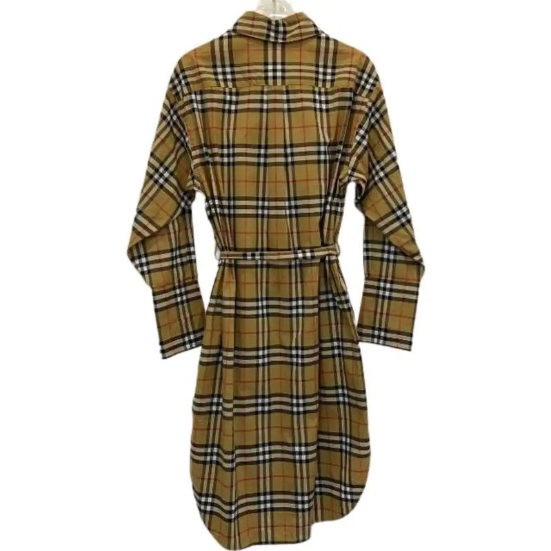 Burberry Burberry Brown Cotton Long Sleeve Dress Size M / US 6-8 / IT 42-44 - 2 Thumbnail