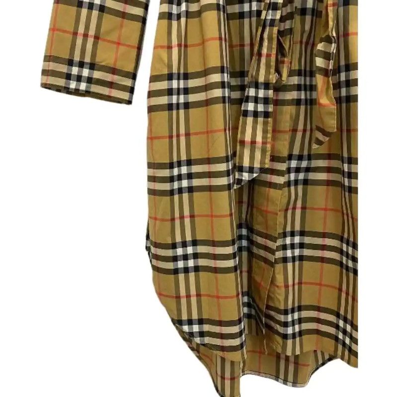 Burberry Burberry Brown Cotton Long Sleeve Dress Size M / US 6-8 / IT 42-44 - 4 Thumbnail