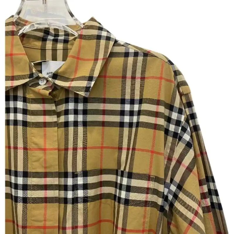 Burberry Burberry Brown Cotton Long Sleeve Dress Size M / US 6-8 / IT 42-44 - 3 Thumbnail