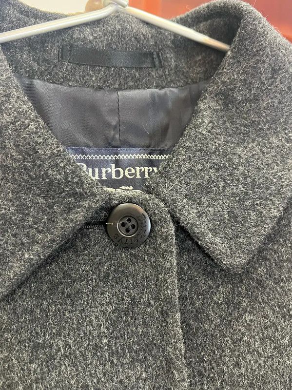 Burberry Burberry Gray Wool Women's Coat Size M / US 6-8 / IT 42-44 - 4 Thumbnail