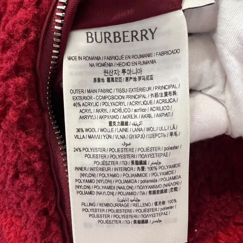 Burberry Burberry Red Wool Women's Jacket Size ONE SIZE - 7 Thumbnail