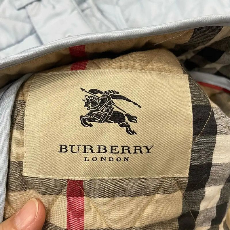 Burberry Burberry Light Blue Quilted Cotton Jacket Size M / US 6-8 / IT 42-44 - 3 Thumbnail