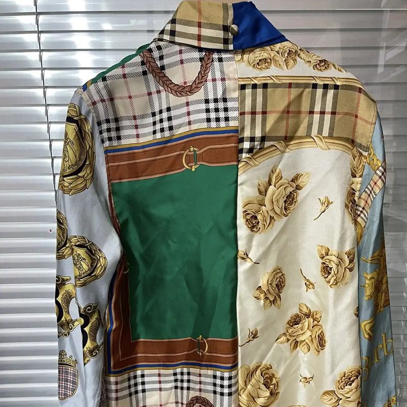 Burberry Burberry Multicolor Silk Long Sleeve Blouse Size M / US 6-8 / IT 42-44 - 3 Thumbnail