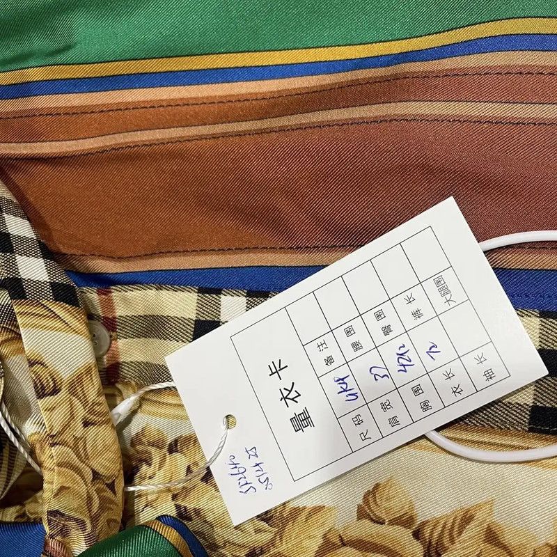 Burberry Burberry Multicolor Silk Long Sleeve Blouse Size M / US 6-8 / IT 42-44 - 7 Thumbnail