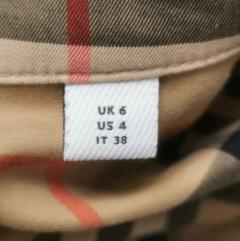 Burberry Burberry Cotton Check Dress in Khaki Size M / US 6-8 / IT 42-44 - 5 Thumbnail