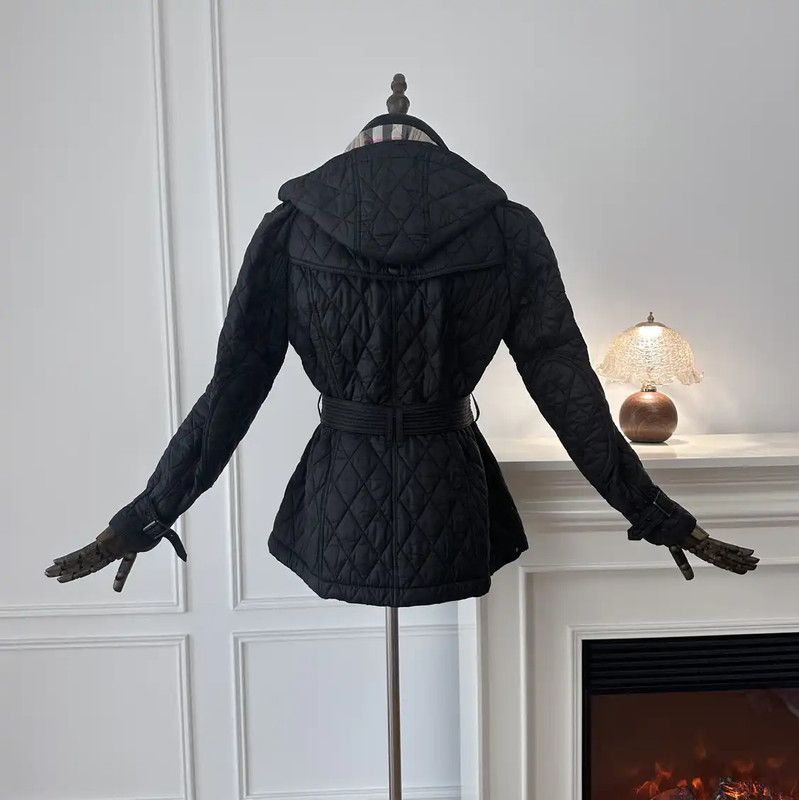 Burberry Burberry Black Women's Quilted Jacket Size L / US 10 / IT 46 - 2 Thumbnail