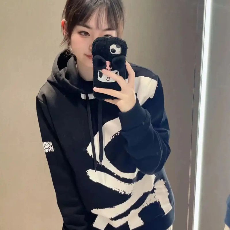Burberry Burberry Black Cotton Women's Long Sleeve Hoodie Size XL / US 12-14 / IT 48-50 - 7 Thumbnail