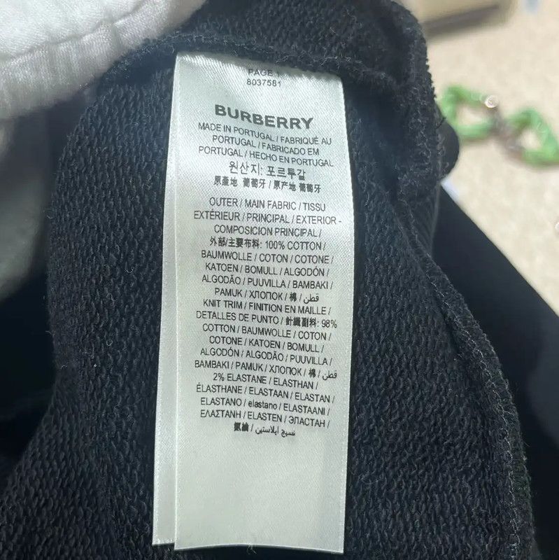 Burberry Burberry Black Cotton Women's Long Sleeve Hoodie Size XL / US 12-14 / IT 48-50 - 5 Thumbnail