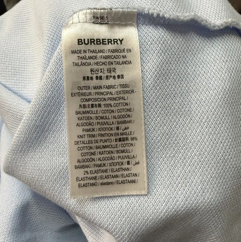 Burberry Burberry Light Blue Cotton Women's T-shirt Size S / US 4 / IT 40 - 4 Thumbnail