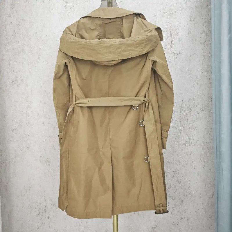Burberry Burberry Khaki Long Trench Coat for Women Size XS / US 0-2 / IT 36-38 - 6 Thumbnail