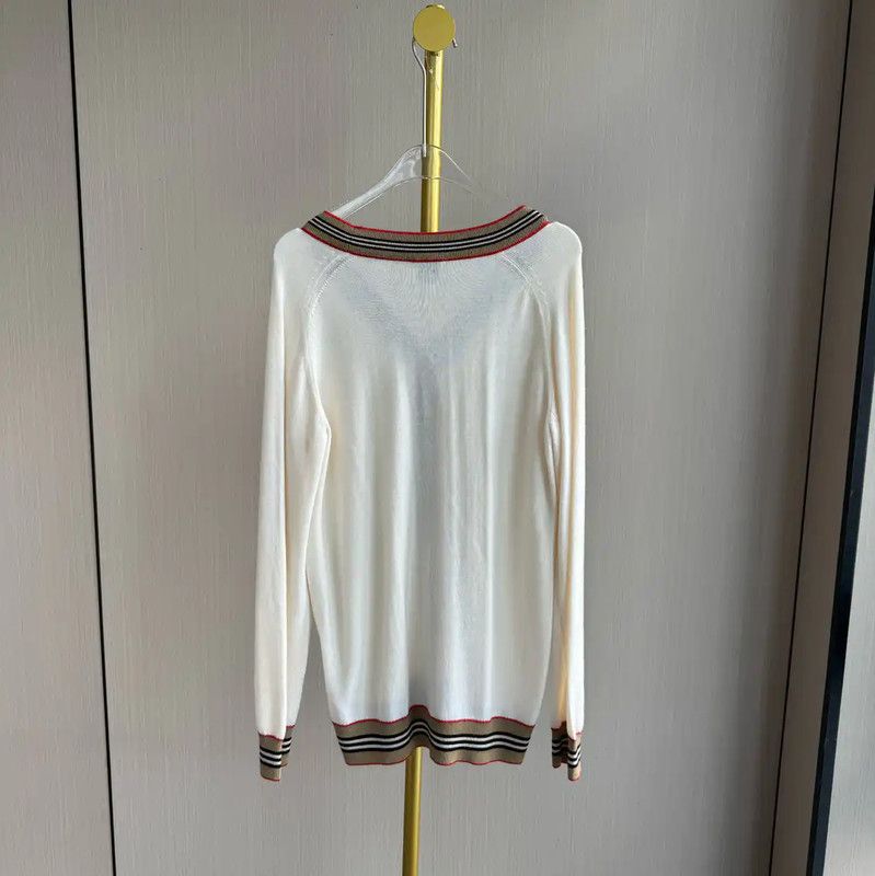 Burberry Burberry White Wool Cardigan for Women Size ONE SIZE - 2 Thumbnail
