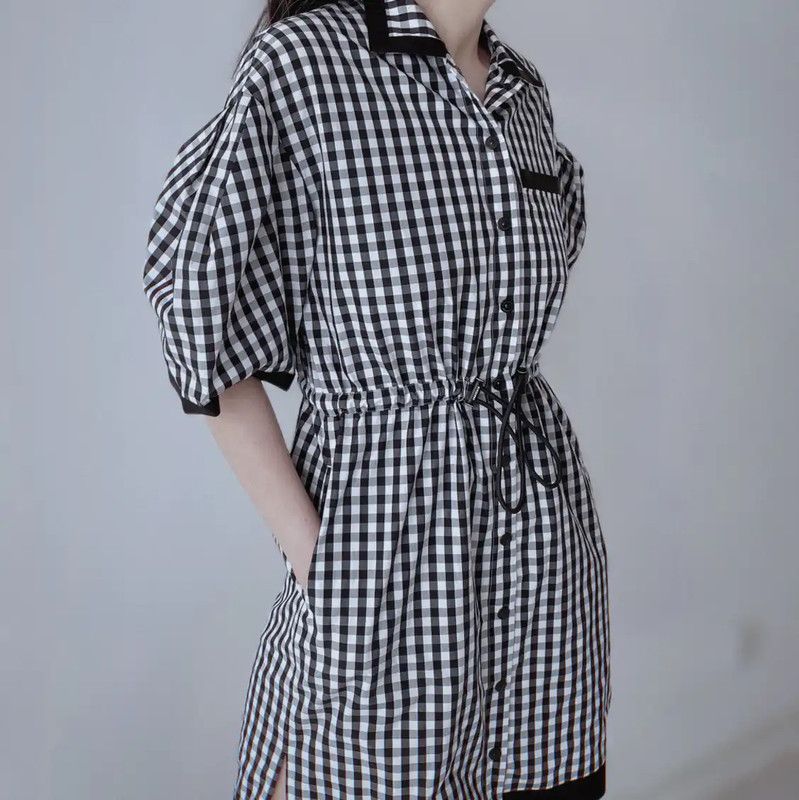 Burberry Burberry Black and Gray Cotton Dress Size M / US 6-8 / IT 42-44 - 9 Thumbnail