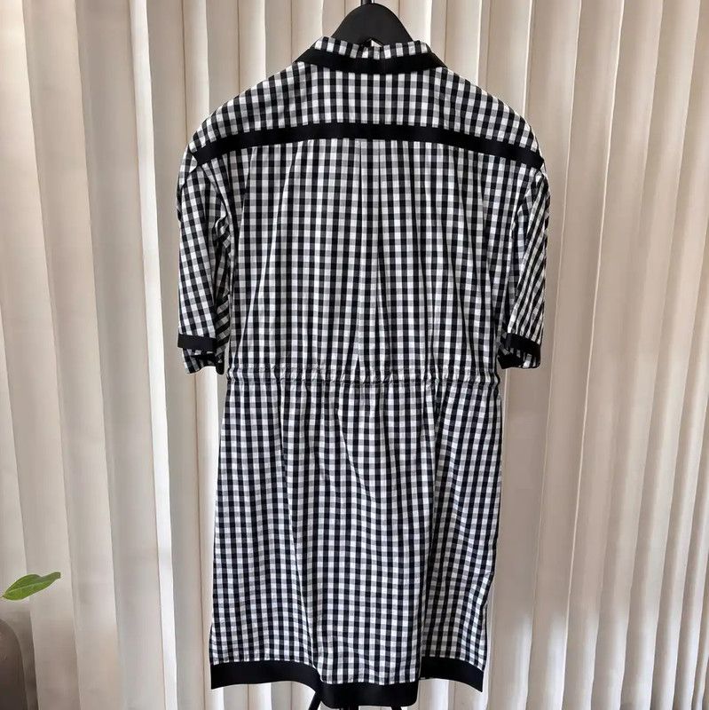 Burberry Burberry Black and Gray Cotton Dress Size M / US 6-8 / IT 42-44 - 3 Thumbnail