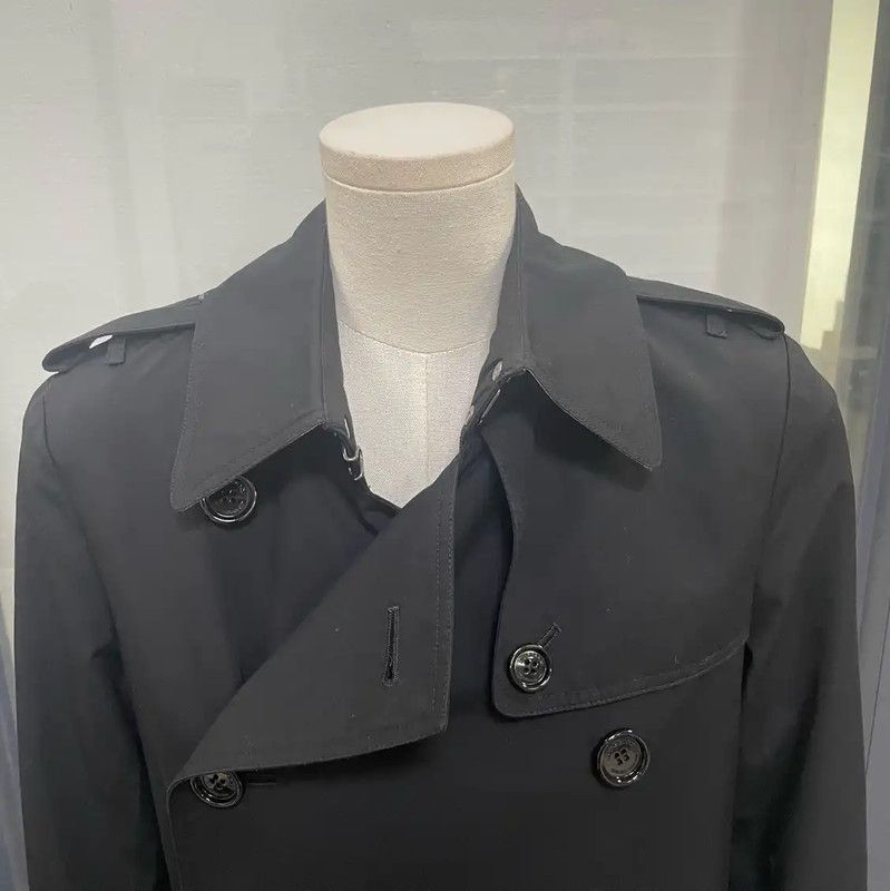 Burberry Burberry Black Cotton Blend Women's Trench Coat Size M / US 6-8 / IT 42-44 - 3 Thumbnail