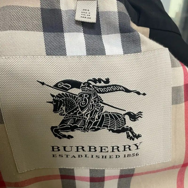 Burberry Burberry Black Cotton Blend Women's Trench Coat Size M / US 6-8 / IT 42-44 - 4 Thumbnail