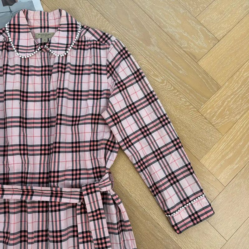 Burberry Burberry Pink Plaid Dress for Women Size XS / US 0-2 / IT 36-38 - 4 Thumbnail