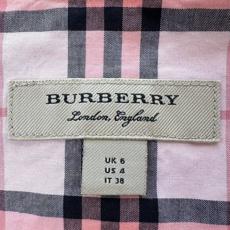 Burberry Burberry Pink Plaid Dress for Women Size XS / US 0-2 / IT 36-38 - 7 Thumbnail