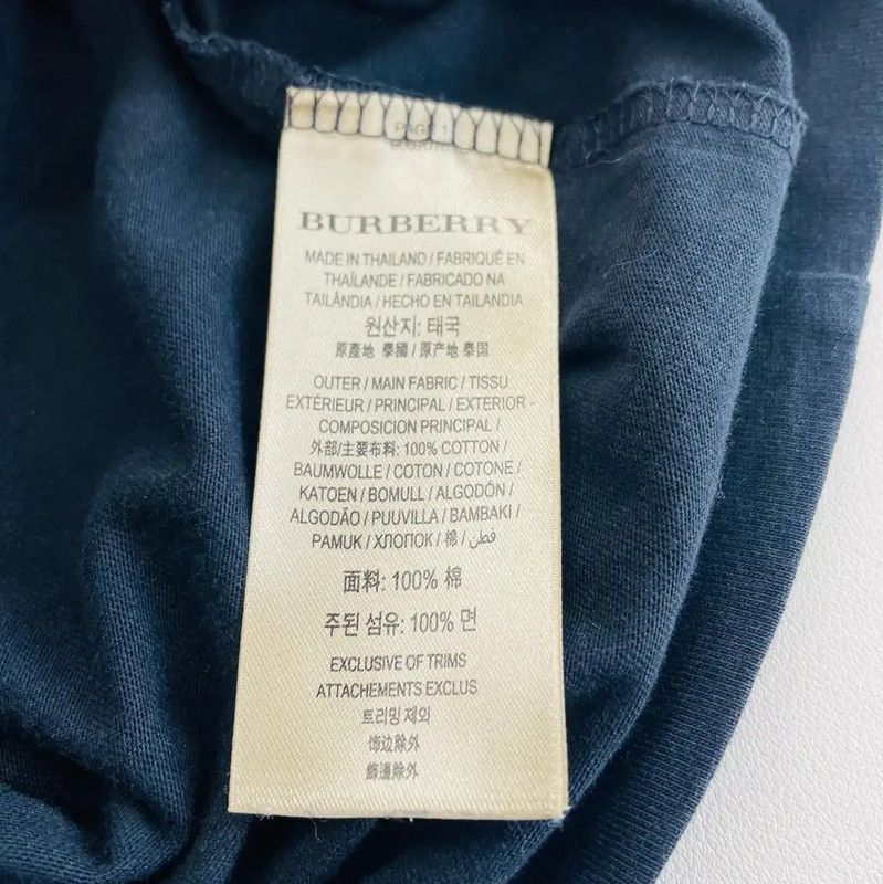 Burberry Burberry Navy Cotton Women's T-Shirt Size L / US 10 / IT 46 - 4 Thumbnail